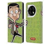 Head Case Designs Officially Licensed Mr. Bean: The Animated Series Face Graphic Art Leather Wallet Case Compatible With OnePlus Ace 3 5G