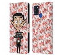 Head Case Designs Officially Licensed Mr. Bean: The Animated Series Photograph Graphic Art Leather Wallet Case Compatible With Samsung Galaxy A21s (2020)