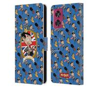 Head Case Designs Officially Licensed Mr. Bean: The Animated Series Royal Bean Graphic Art Leather Wallet Case Compatible With Motorola Edge 50 Fusion