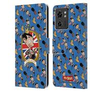 Head Case Designs Officially Licensed Mr. Bean: The Animated Series Royal Bean Graphic Art Leather Wallet Case Compatible With Motorola Moto Edge 40/Edge (2023)