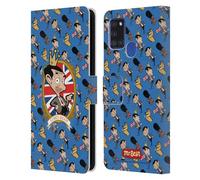 Head Case Designs Officially Licensed Mr. Bean: The Animated Series Royal Bean Graphic Art Leather Wallet Case Compatible With Samsung Galaxy A21s (2020)