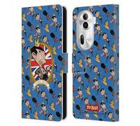 Head Case Designs Officially Licensed Mr. Bean: The Animated Series Royal Bean Graphic Art Leather Wallet Case Compatible With Oppo Reno11