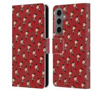Head Case Designs Officially Licensed Mr. Bean: The Animated Series Teddy Pattern Graphic Art Leather Wallet Case Compatible With Samsung Galaxy S25