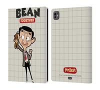 Head Case Designs Officially Licensed Mr. Bean: The Animated Series With Teddy Graphic Art Leather Wallet Case Compatible With Apple iPad Pro 11 M4 2024