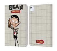 Head Case Designs Officially Licensed Mr. Bean: The Animated Series With Teddy Graphic Art Leather Wallet Case Compatible With Apple iPad Air 11 2020/2022/2024/2025