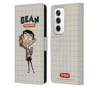 Head Case Designs Officially Licensed Mr. Bean: The Animated Series With Teddy Graphic Art Leather Wallet Case Compatible With OPPO Reno12 Pro 5G