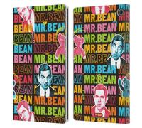 Head Case Designs Officially Licensed Mr. Bean With Teddy Graphic Art Leather Wallet Case Compatible With Amazon Fire Max 11 2023