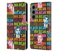 Head Case Designs Officially Licensed Mr. Bean With Teddy Graphic Art Leather Wallet Case Compatible With Samsung Galaxy S25