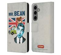Head Case Designs Officially Licensed Mr. Bean With Teddy London Art Leather Wallet Case Compatible With Samsung Galaxy S25