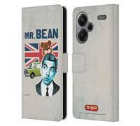 Head Case Designs Officially Licensed Mr. Bean With Teddy London Art Leather Wallet Case Compatible With Xiaomi Redmi Note 13 Pro Plus 5G