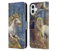 Head Case Designs Officially Licensed Myles Pinkney Unicorn Mythical Leather Wallet Case Compatible With Apple iPhone 16 Plus