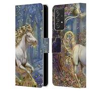 Head Case Designs Officially Licensed Myles Pinkney Unicorn Mythical Leather Wallet Case Compatible With Galaxy A52 / A52s / 5G (2021)