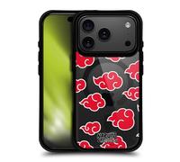 Head Case Designs Officially Licensed Naruto Shippuden Akatsuki Characters & Icons Black Shockproof Bumper Case [Military Grade] Compatible with Apple iPhone 17 Pro and with MagSafe