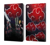 Head Case Designs Officially Licensed Naruto Shippuden Akatsuki Key Art Leather Wallet Case Compatible With Apple iPad 9.7 2017 / iPad 9.7 2018