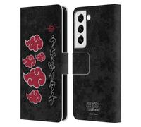 Head Case Designs Officially Licensed Naruto Shippuden Akatsuki Logotype Art Leather Wallet Case Compatible With Samsung Galaxy S22 5G