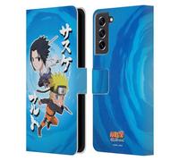 Head Case Designs Officially Licensed Naruto Shippuden Chibi Sasuke Naruto Art Leather Wallet Case Compatible With Samsung Galaxy S21 FE 5G