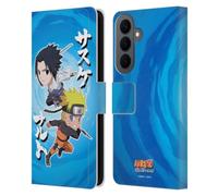 Head Case Designs Officially Licensed Naruto Shippuden Chibi Sasuke Naruto Art Leather Wallet Case Compatible With Samsung Galaxy S26 Plus