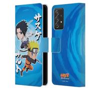 Head Case Designs Officially Licensed Naruto Shippuden Chibi Sasuke Naruto Art Leather Wallet Case Compatible With Galaxy A52 / A52s / 5G (2021)