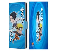 Head Case Designs Officially Licensed Naruto Shippuden Chibi Sasuke Naruto Art Leather Wallet Case Compatible With Samsung Galaxy S25 FE