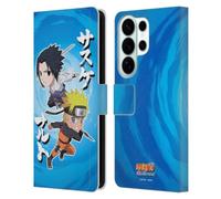 Head Case Designs Officially Licensed Naruto Shippuden Chibi Sasuke Naruto Art Leather Wallet Case Compatible With Samsung Galaxy S26 Ultra