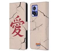 Head Case Designs Officially Licensed Naruto Shippuden Gaara Tattoo Iconic Leather Wallet Case Compatible With Motorola Edge 30 Neo 5G
