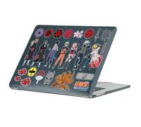 Head Case Designs Officially Licensed Naruto Shippuden Iconic Graphics Black Glitter Hard Crystal Armour Laptop Case compatible with MacBook Air 13.6" M2 A2681/M3 A3113/M4 A3240 2022/2024/2025