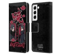 Head Case Designs Officially Licensed Naruto Shippuden Itachi Uchiha Akatsuki Art Leather Wallet Case Compatible With Samsung Galaxy S22 5G
