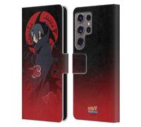 Head Case Designs Officially Licensed Naruto Shippuden Itachi Uchiha Character Art Leather Wallet Case Compatible With Samsung Galaxy S24 Ultra 5G