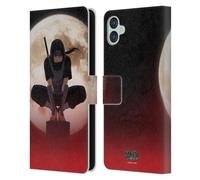Head Case Designs Officially Licensed Naruto Shippuden Itachi Uchiha Moon Character Art Leather Wallet Case Compatible With Samsung Galaxy M04 5G / A04e