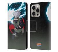 Head Case Designs Officially Licensed Naruto Shippuden Kakashi Hatake Character Art Leather Wallet Case Compatible With Apple iPhone 16 Pro