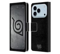 Head Case Designs Officially Licensed Naruto Shippuden Konoha Headband Iconic Leather Wallet Case Compatible With Apple iPhone 17 Pro