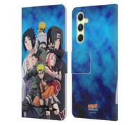 Head Case Designs Officially Licensed Naruto Shippuden Konoha Key Art Leather Wallet Case Compatible With Samsung Galaxy A54 5G