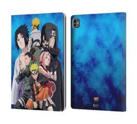 Head Case Designs Officially Licensed Naruto Shippuden Konoha Key Art Leather Wallet Case Compatible With Apple iPad Pro 13 M4 2024