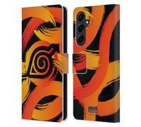 Head Case Designs Officially Licensed Naruto Shippuden Konoha Nine Tails Iconic Leather Wallet Case Compatible With Samsung Galaxy A55 5G