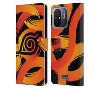 Head Case Designs Officially Licensed Naruto Shippuden Konoha Nine Tails Iconic Leather Wallet Case Compatible With Xiaomi Redmi 12C