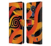 Head Case Designs Officially Licensed Naruto Shippuden Konoha Nine Tails Iconic Leather Wallet Case Compatible With Nokia C21