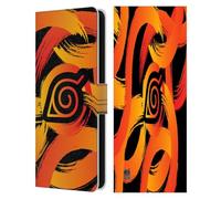 Head Case Designs Officially Licensed Naruto Shippuden Konoha Nine Tails Iconic Leather Wallet Case Compatible With Samsung Galaxy S25 FE