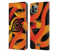 Head Case Designs Officially Licensed Naruto Shippuden Konoha Nine Tails Iconic Leather Wallet Case Compatible With Apple iPhone 11 Pro Max
