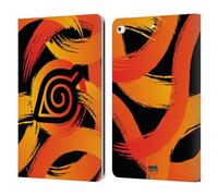 Head Case Designs Officially Licensed Naruto Shippuden Konoha Nine Tails Iconic Leather Wallet Case Compatible With Apple iPad 9.7 2017 / iPad 9.7 2018