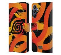 Head Case Designs Officially Licensed Naruto Shippuden Konoha Nine Tails Iconic Leather Wallet Case Compatible With Samsung Galaxy A15