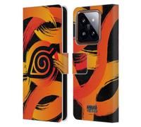 Head Case Designs Officially Licensed Naruto Shippuden Konoha Nine Tails Iconic Leather Wallet Case Compatible With Xiaomi 14