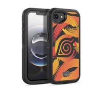 Head Case Designs Officially Licensed Naruto Shippuden Konoha Nine Tails Iconic Ultra-Armoured Shockproof Case [Military Grade Protection] Compatible With Apple iPhone 16e / iPhone 17e