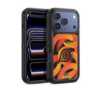 Head Case Designs Officially Licensed Naruto Shippuden Konoha Nine Tails Iconic Ultra-Armoured Shockproof Case [Military Grade Protection] Compatible With Apple iPhone 17 Pro