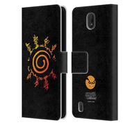 Head Case Designs Officially Licensed Naruto Shippuden Kurama Seal Iconic Leather Wallet Case Compatible With Nokia C01 Plus/C1 2nd Edition