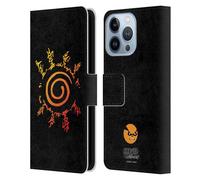 Head Case Designs Officially Licensed Naruto Shippuden Kurama Seal Iconic Leather Wallet Case Compatible With Apple iPhone 13 Pro