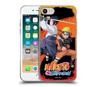 Head Case Designs Officially Licensed Naruto Shippuden Naruto And Sasuke Key Art Gel Case [Military Grade Protection] Compatible with Apple iPhone 7/8 / SE 2020 & 2022 and Compatible with MagSafe