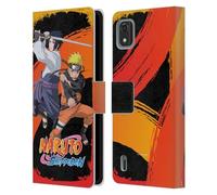 Head Case Designs Officially Licensed Naruto Shippuden Naruto And Sasuke Key Art Leather Wallet Case Compatible With Nokia C2 2nd Edition