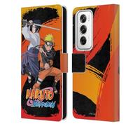 Head Case Designs Officially Licensed Naruto Shippuden Naruto And Sasuke Key Art Leather Wallet Case Compatible With OPPO Reno12 Pro 5G