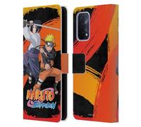 Head Case Designs Officially Licensed Naruto Shippuden Naruto And Sasuke Key Art Leather Wallet Case Compatible With Oppo A54 5G