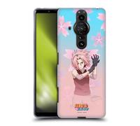 Head Case Designs Officially Licensed Naruto Shippuden Sakura Haruno Character Art Gel Case [Military Grade Protection] Compatible With Sony Xperia Pro-I